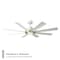 Modern Forms Fans Aura Indoor or Outdoor Smart Ceiling Fan 2700-3000-4000-5000K LED in Soft Brass/Matte White FR-W2303-60L-SB/MW - alternate 2